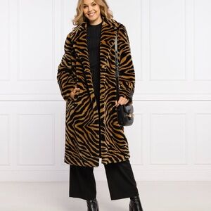 HUGO Women's Tiger Stripe Teddy Jacket